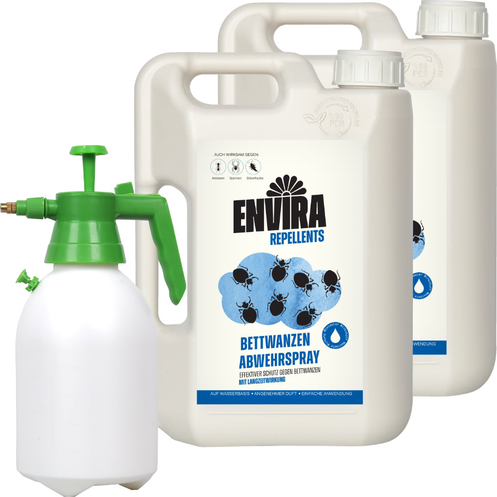 Envira Bettwanzen Abwehrspray 2 x 2L + 2L Drucksprüher