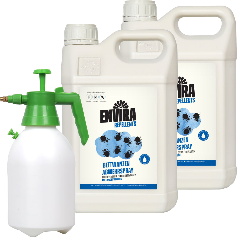 Envira Bettwanzen Abwehrspray 2 x 5L + 2L Drucksprüher