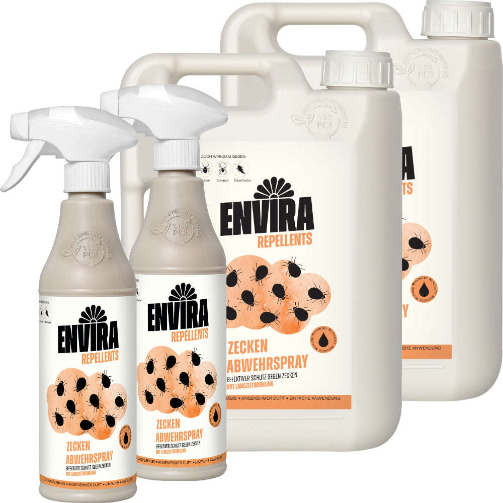 Envira Zecken Abwehrspray 2 x 500ml + 2 x 2L