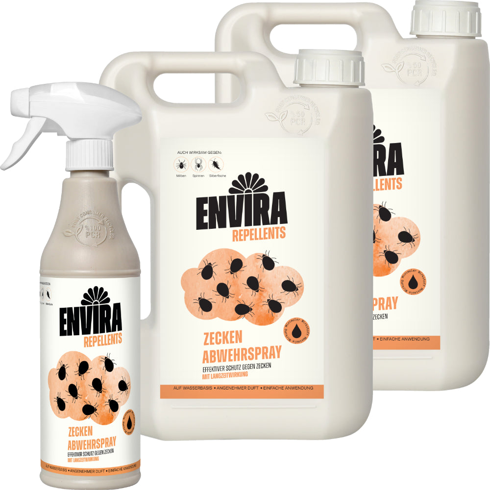 Envira Zecken Abwehrspray 500ml + 2 x 2L