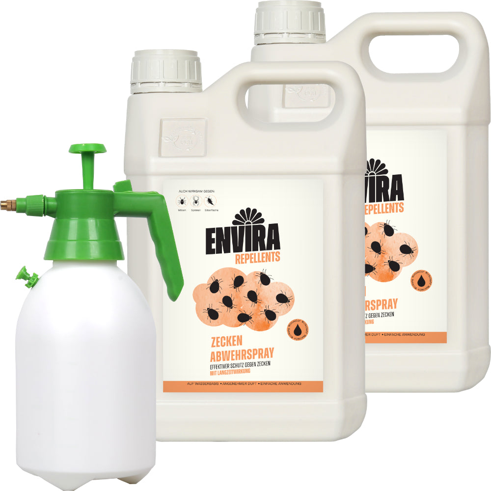 Envira Zecken Abwehrspray 2 x 5L + 2L Drucksprüher