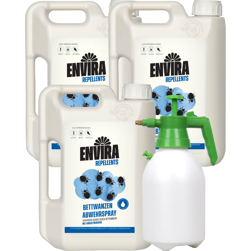 Envira Bettwanzen Abwehrspray 3 x 2L + 2L Drucksprüher