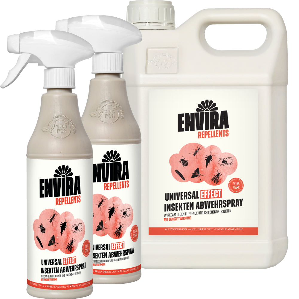 Envira EFFECT Abwehrspray - EXTRA Starke Formel - 2 x 500ml + 5L
