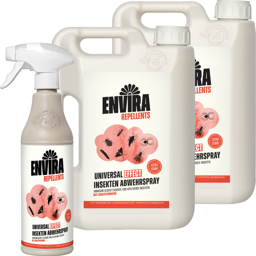 Envira EFFECT Abwehrspray - EXTRA Starke Formel - 500ml + 2 x 2L