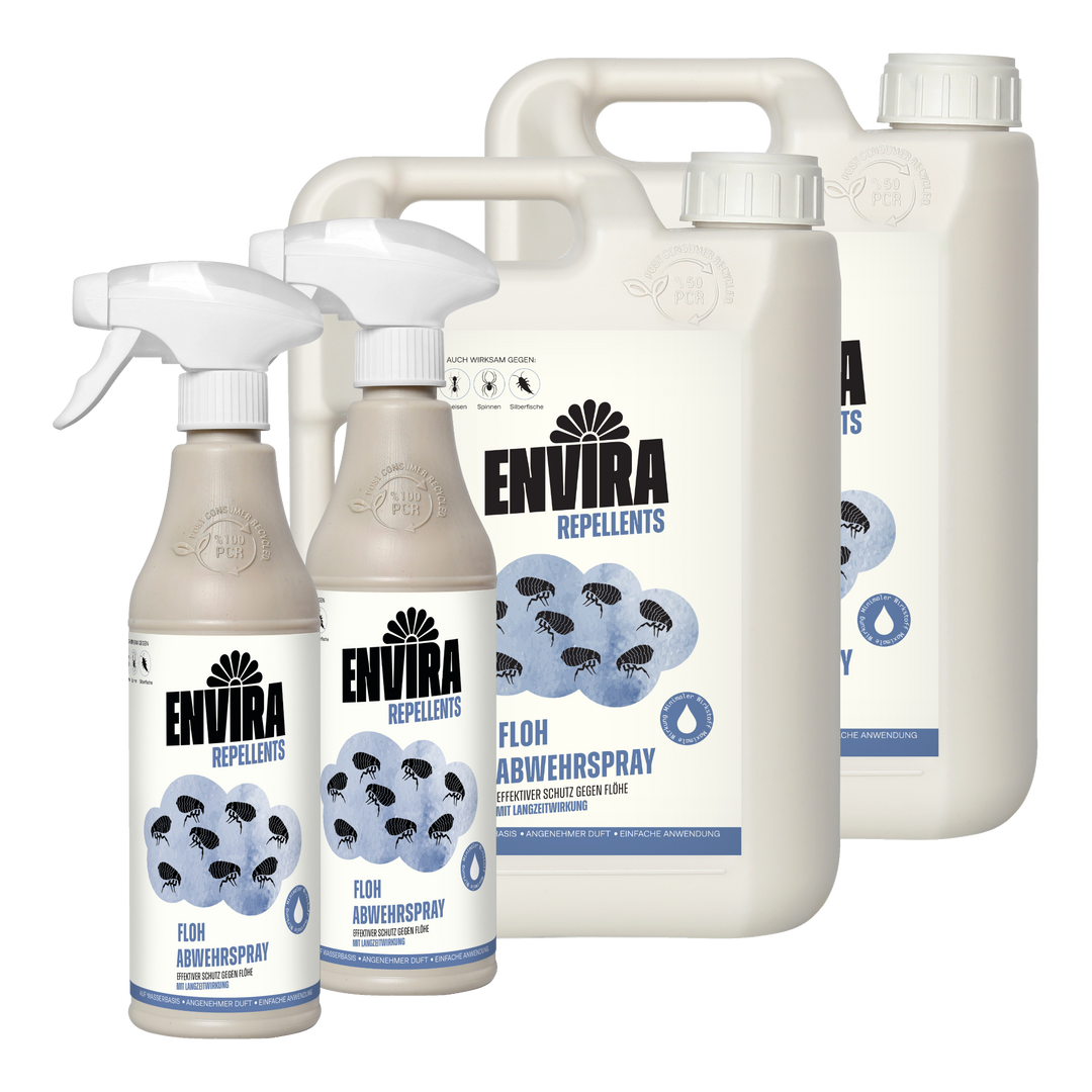 Envira Floh Abwehrspray 2 x 500ml + 2 x 2L
