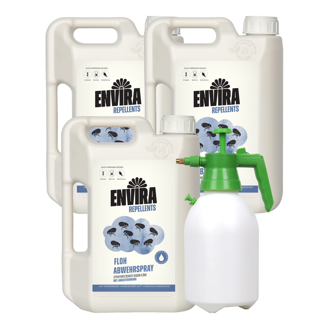 Envira Floh Abwehrspray 3 x 2L + 2L Drucksprüher