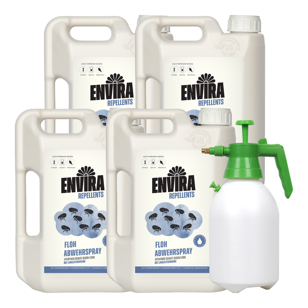 Envira Floh Abwehrspray 4 x 2L + 2L Drucksprüher