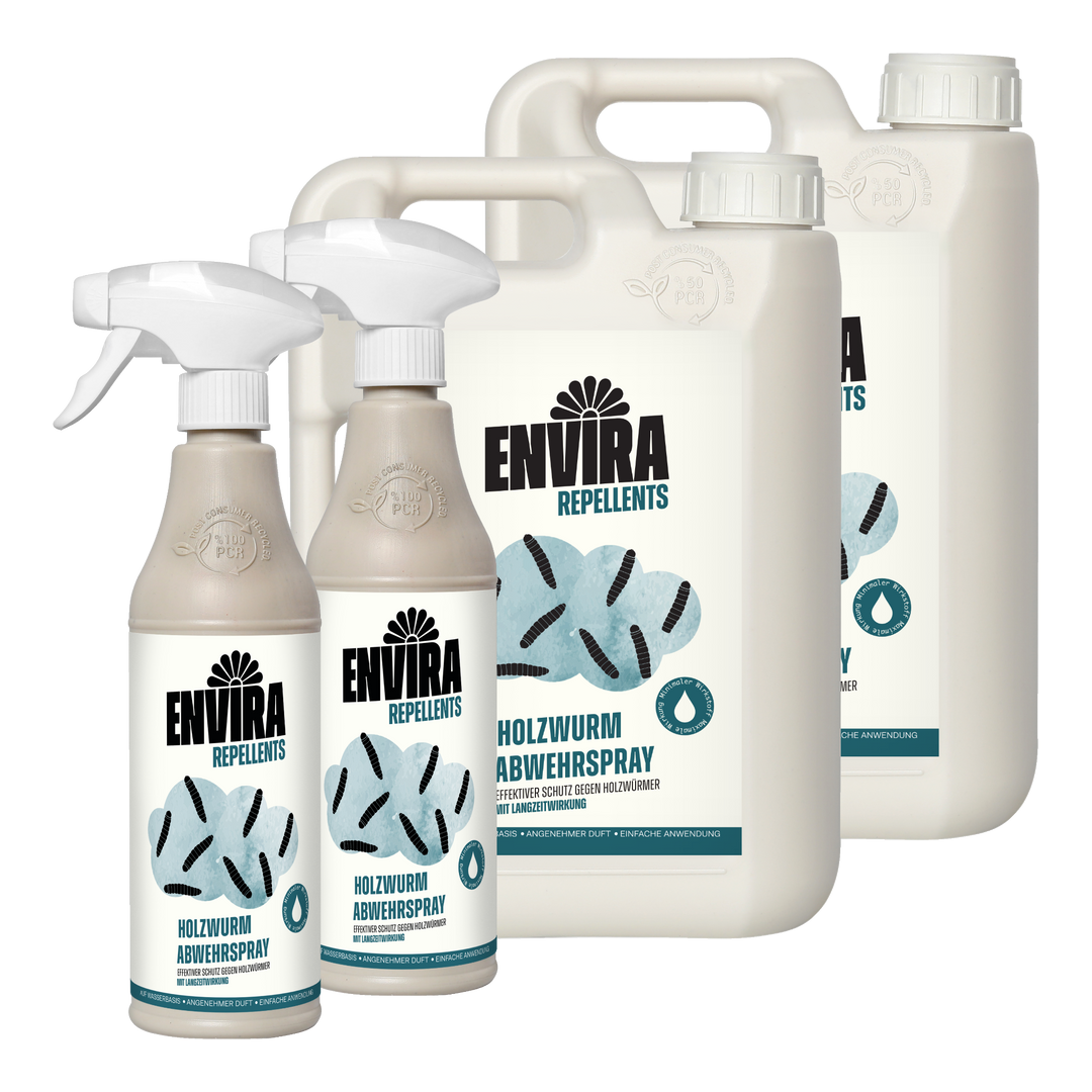 Envira Holzwurm Abwehrspray 2 x 500ml + 2 x 2L