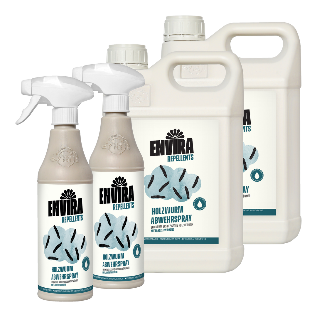 Envira Holzwurm Abwehrspray 2 x 500ml + 2 x 5L
