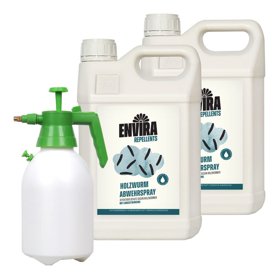 Envira Holzwurm Abwehrspray 2 x 5L + 2L Drucksprüher