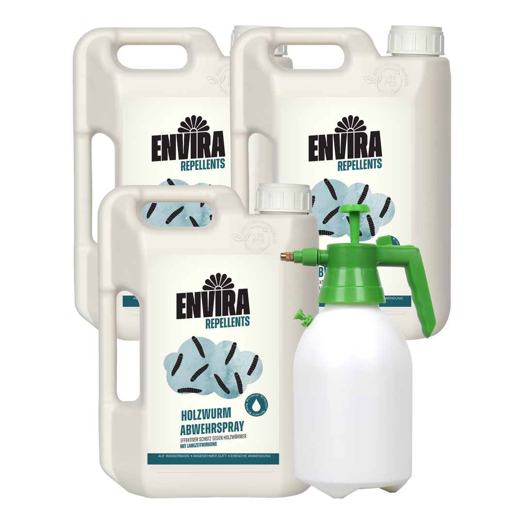 Envira Holzwurm Abwehrspray 3 x 2L + 2L Drucksprüher