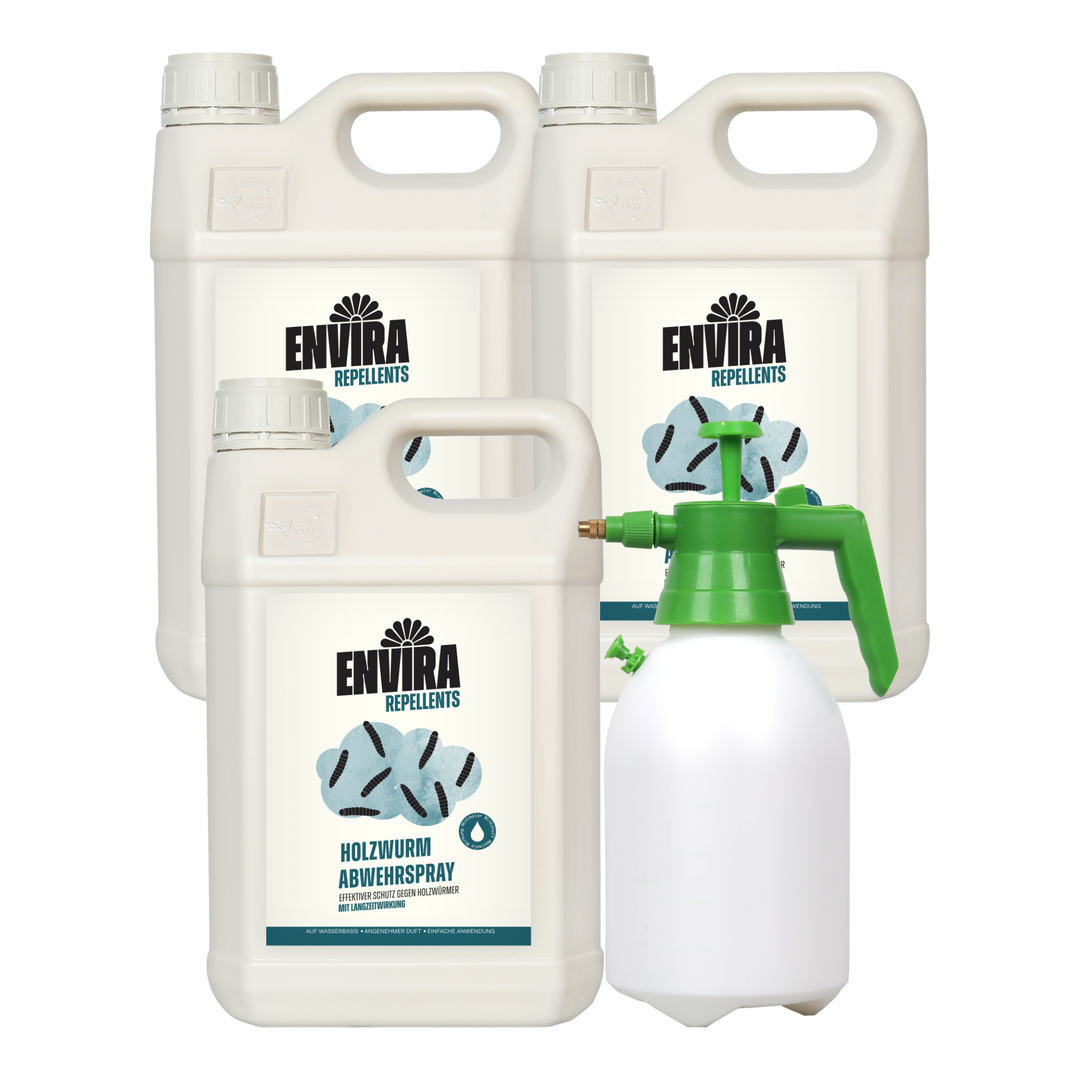 Envira Holzwurm Abwehrspray 3 x 5L + 2L Drucksprüher