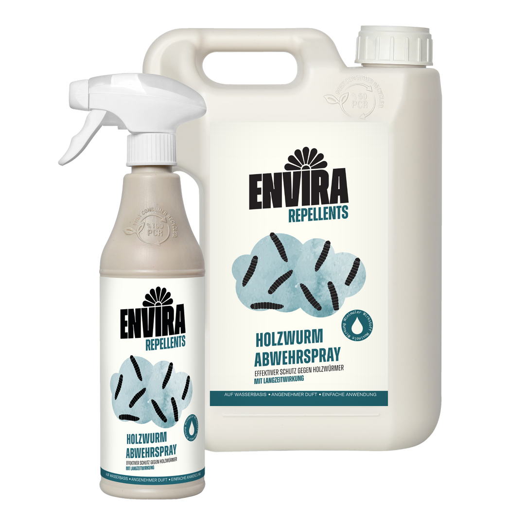 Envira Holzwurm Abwehrspray 500ml + 2L