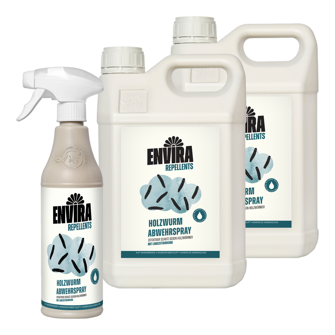 Envira Holzwurm Abwehrspray 500ml + 2 x 5L