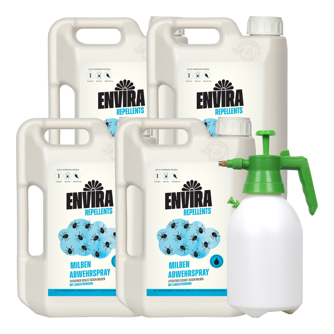 Envira Milben Abwehrspray 4 x 2L + 2L Drucksprüher