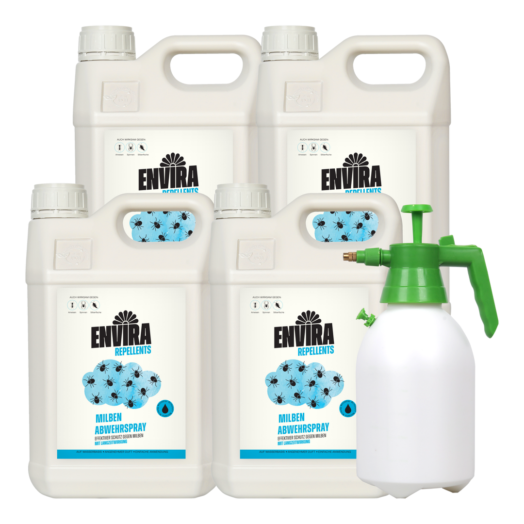 Envira Milben Abwehrspray 4 x 5L + 2L Drucksprüher
