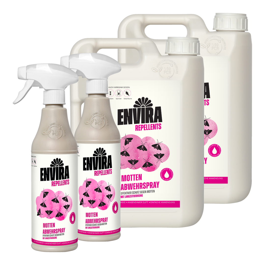 Envira Motten Abwehrspray 2 x 500ml + 2 x 2L