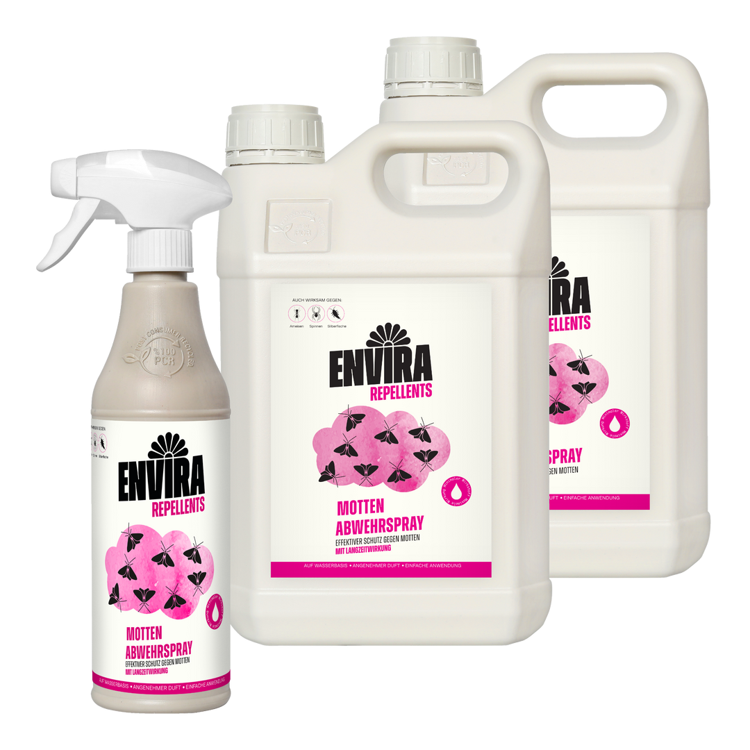 Envira Motten Abwehrspray 500ml + 2 x 5L