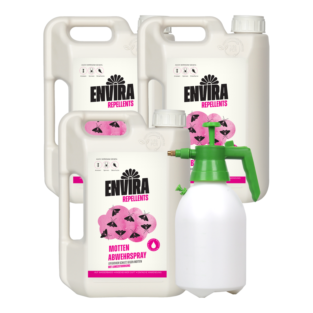 Envira Motten Abwehrspray 3 x 2L + 2L Drucksprüher