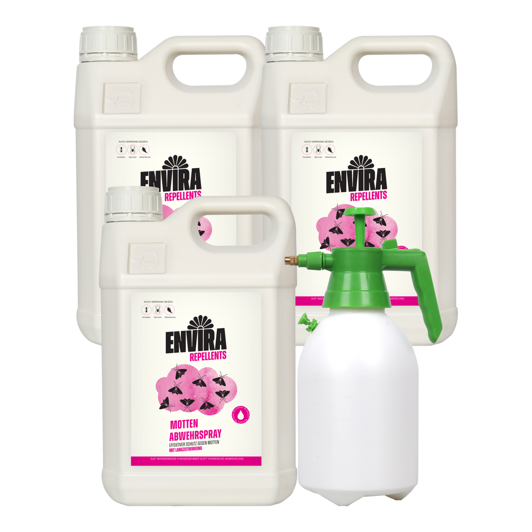 Envira Motten Abwehrspray 3 x 5L + 2L Drucksprüher
