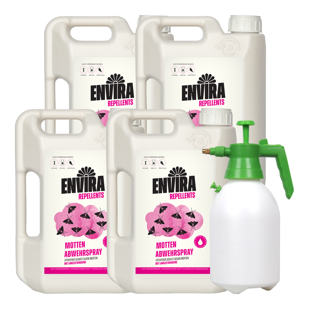 Envira Motten Abwehrspray 4 x 2L + 2L Drucksprüher