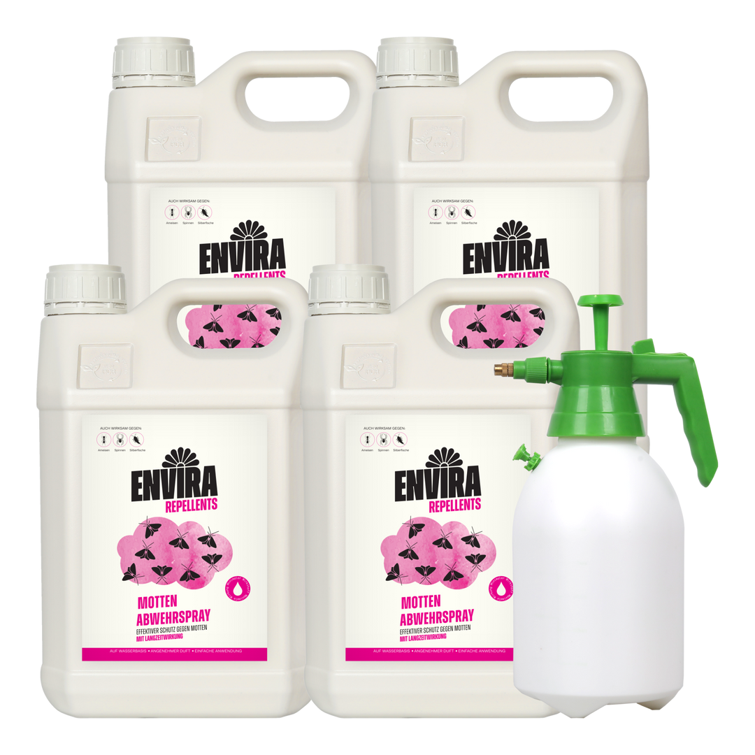 Envira Motten Abwehrspray 4 x 5L + 2L Drucksprüher