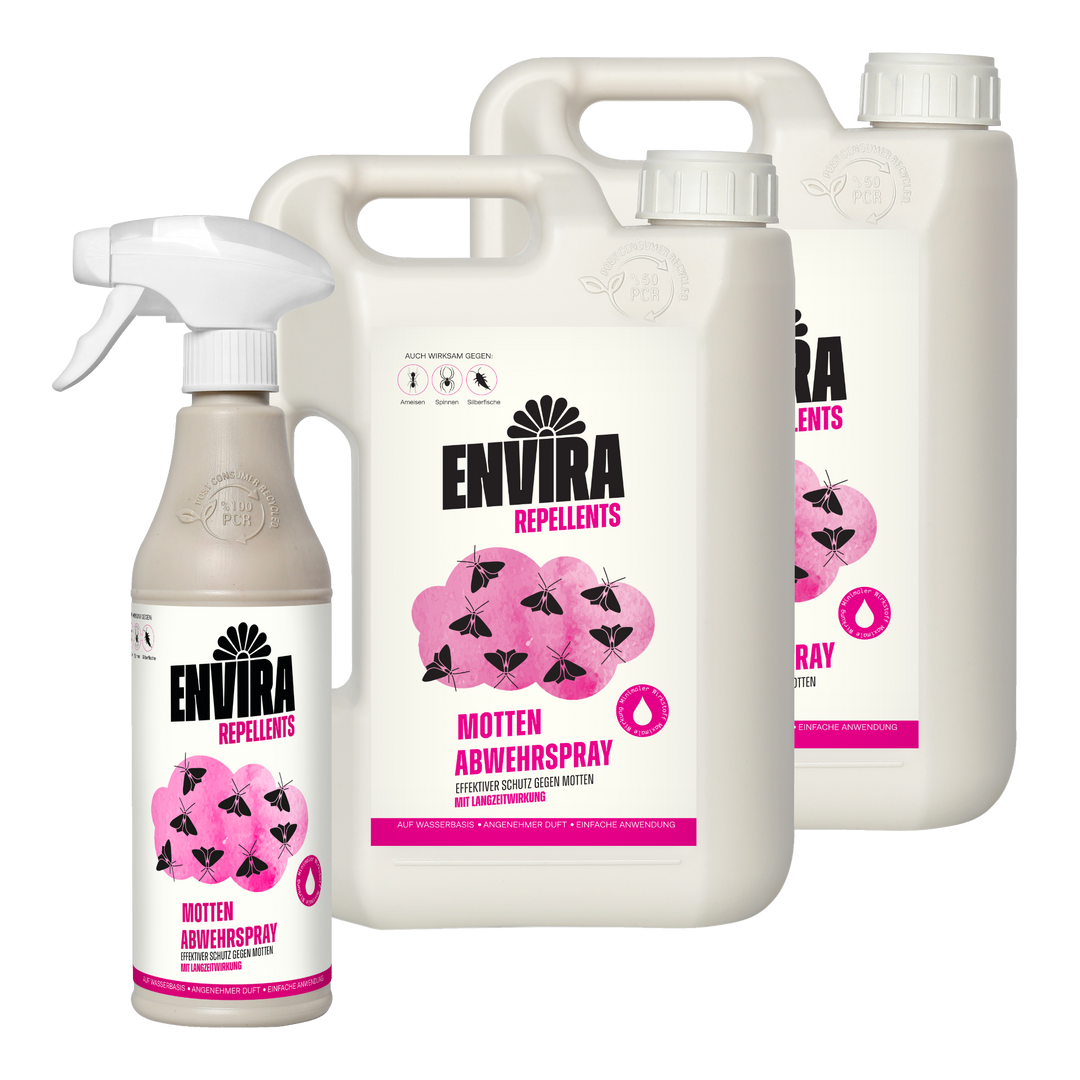 Envira Motten Abwehrspray 500ml + 2 x 2L
