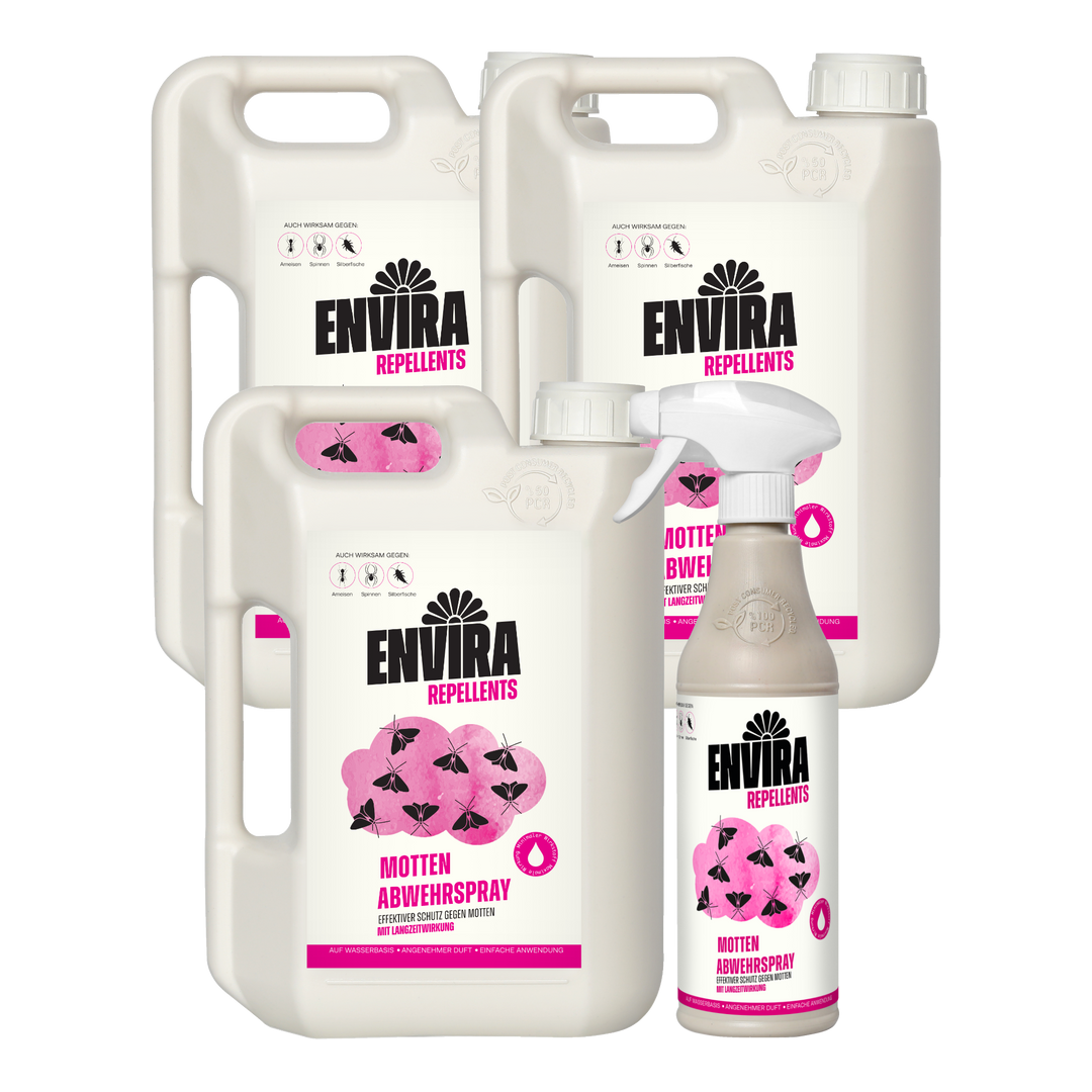 Envira Motten Abwehrspray 500ml + 3 x 2L