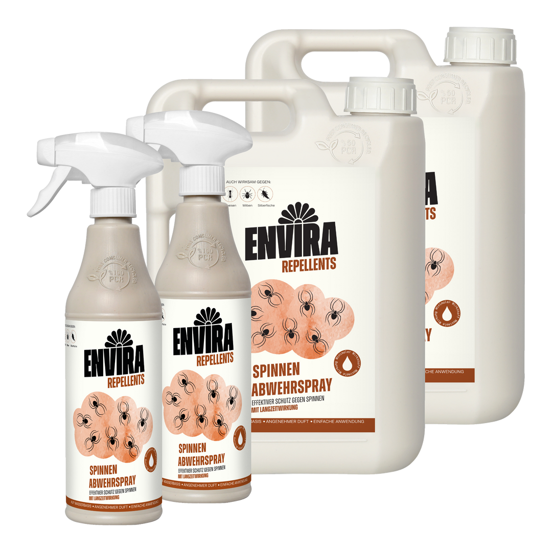 Envira Spinnen Abwehrspray 2 x 500ml + 2 x 2L