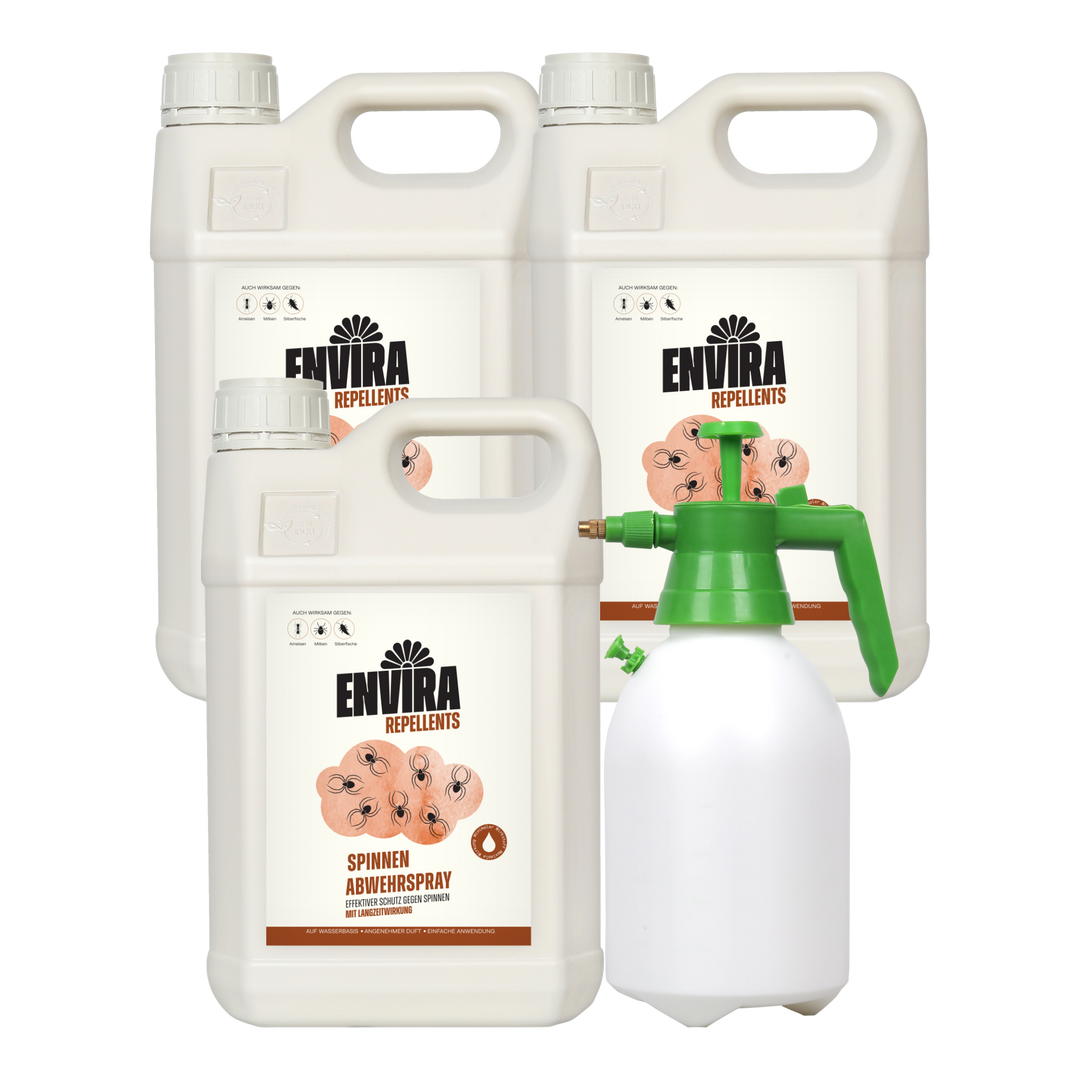 Envira Spinnen Abwehrspray 3 x 5L + 2L Drucksprüher
