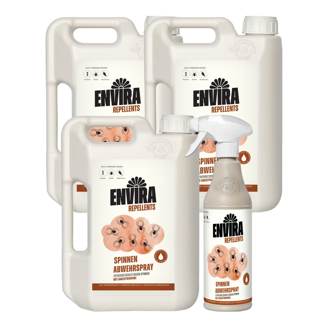 Envira Spinnen Abwehrspray 500ml + 3 x 2L