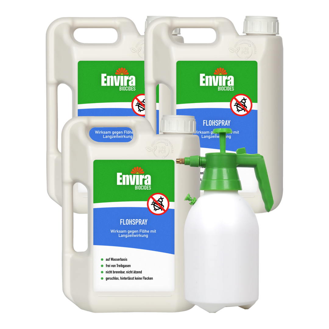 Envira Flohspray 3 x 2L + 2L Drucksprüher