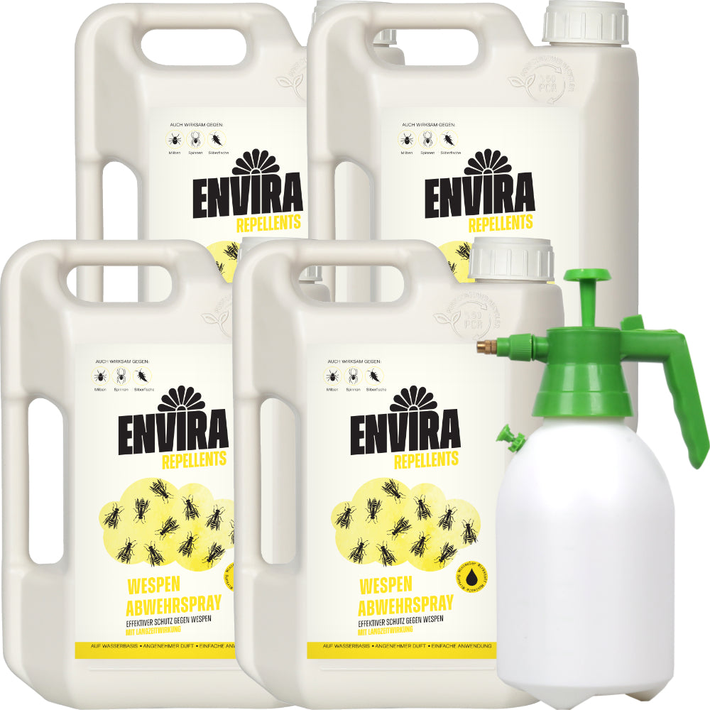 Envira Wespen Abwehrspray 4 x 2L + 2L Drucksprüher