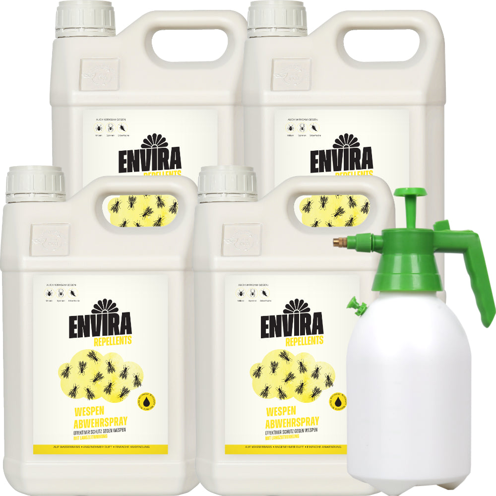 Envira Wespen Abwehrspray 4 x 5L + 2L Drucksprüher
