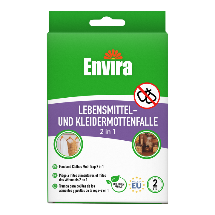 Envira Lebensmittelmotten- und Kleidermottenfalle 2 in 1